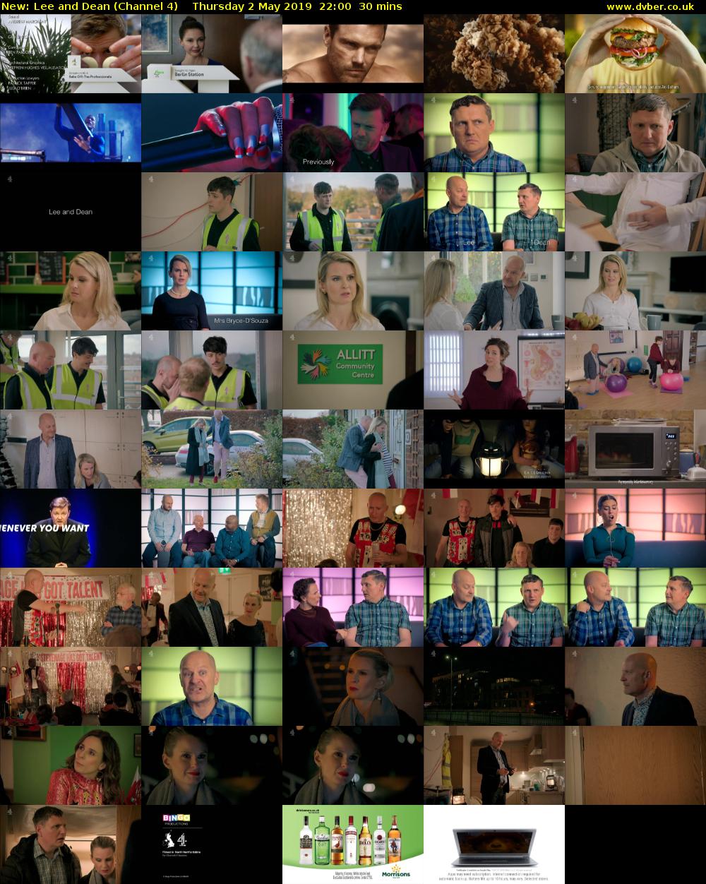 Lee and Dean (Channel 4) Thursday 2 May 2019 22:00 - 22:30