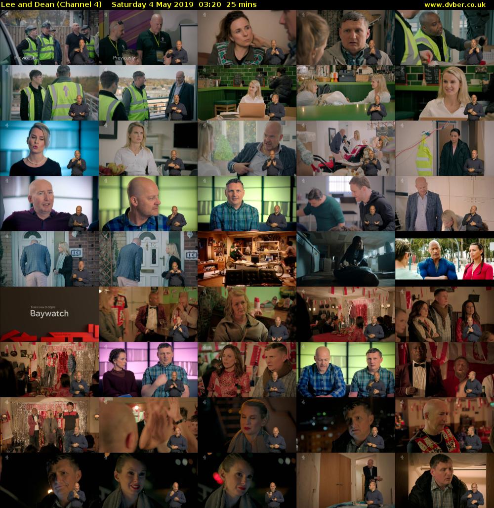 Lee and Dean (Channel 4) Saturday 4 May 2019 03:20 - 03:45