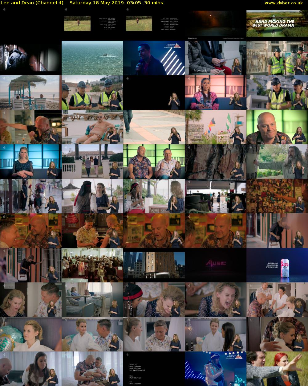 Lee and Dean (Channel 4) Saturday 18 May 2019 03:05 - 03:35