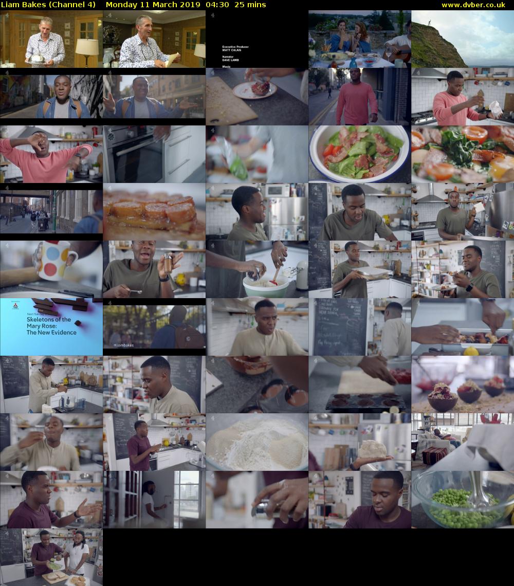 Liam Bakes (Channel 4) Monday 11 March 2019 04:30 - 04:55