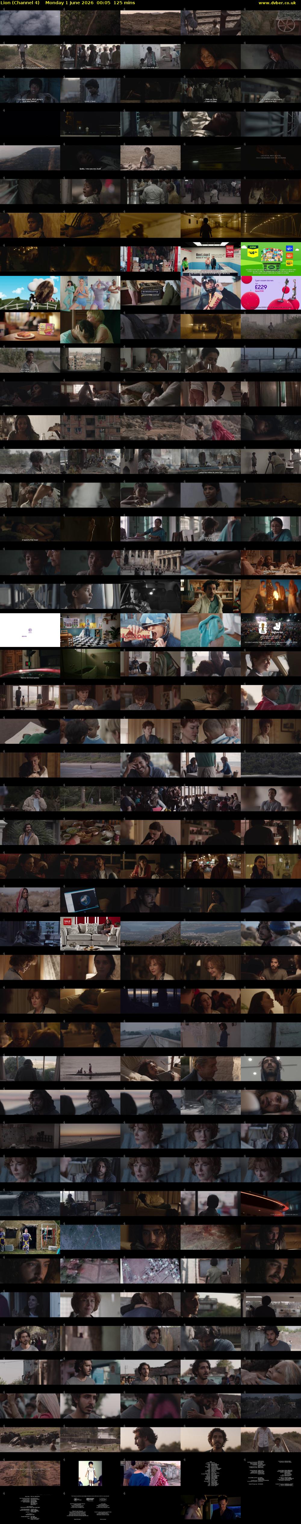 Lion (Channel 4) Monday 1 June 2026 00:05 - 02:10