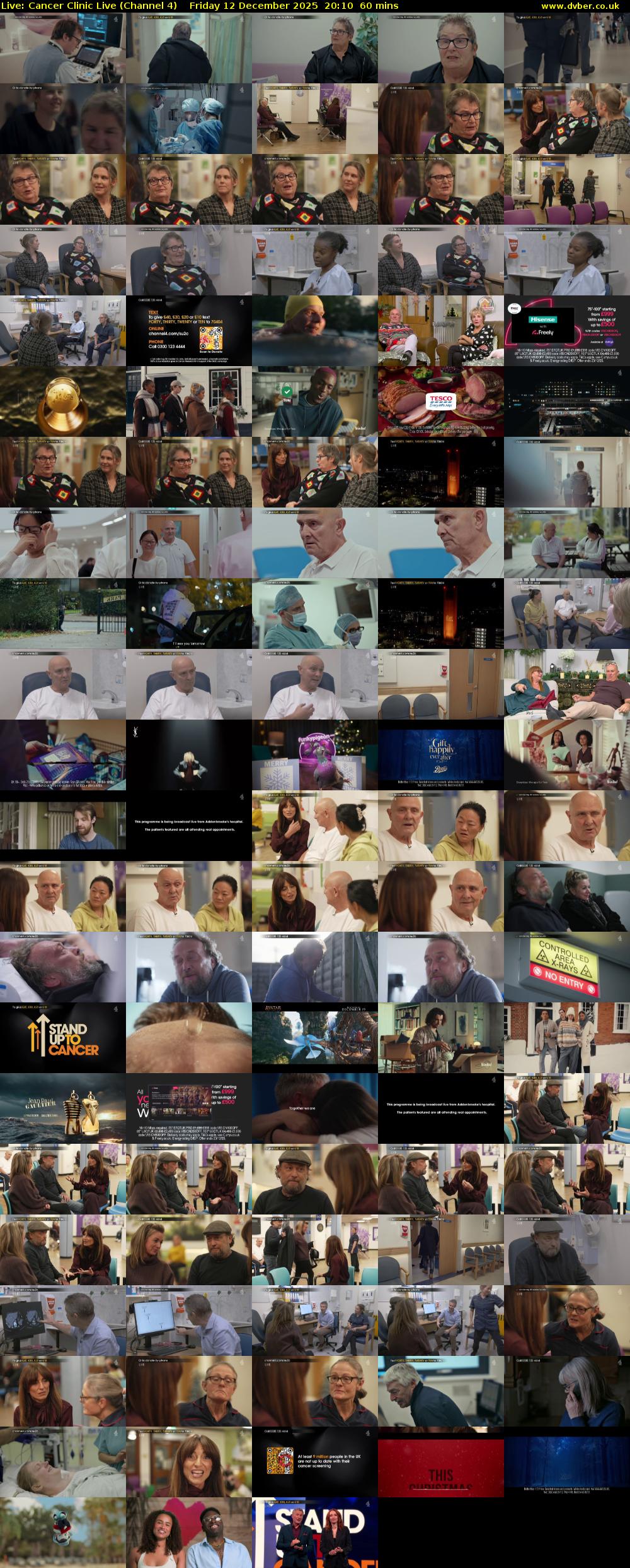 Live: Cancer Clinic Live (Channel 4) Friday 12 December 2025 20:10 - 21:10