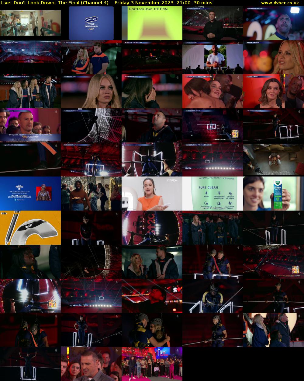 Live: Don't Look Down: The Final (Channel 4) Friday 3 November 2023 21:00 - 21:30