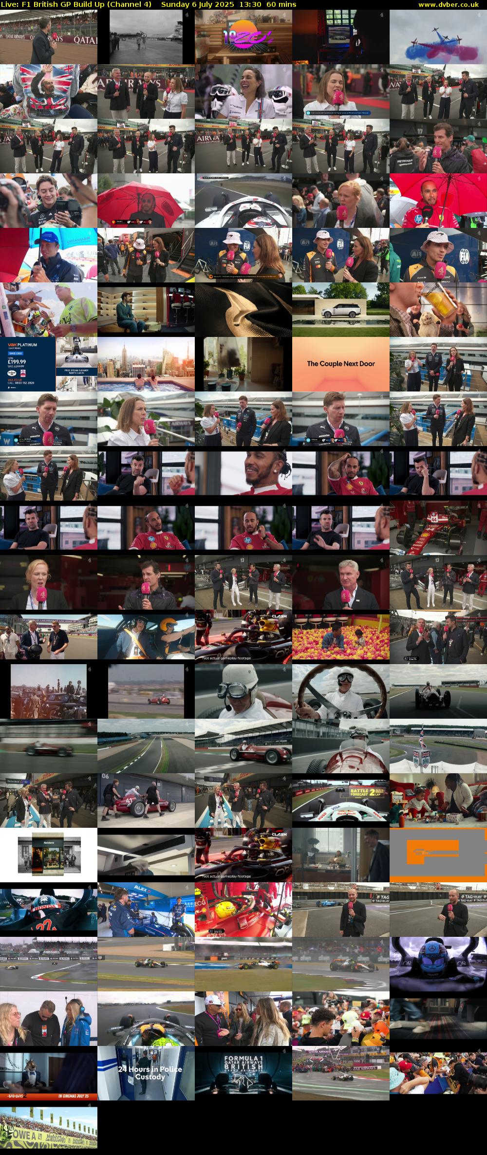 Live: F1 British GP Build Up (Channel 4) Sunday 6 July 2025 13:30 - 14:30