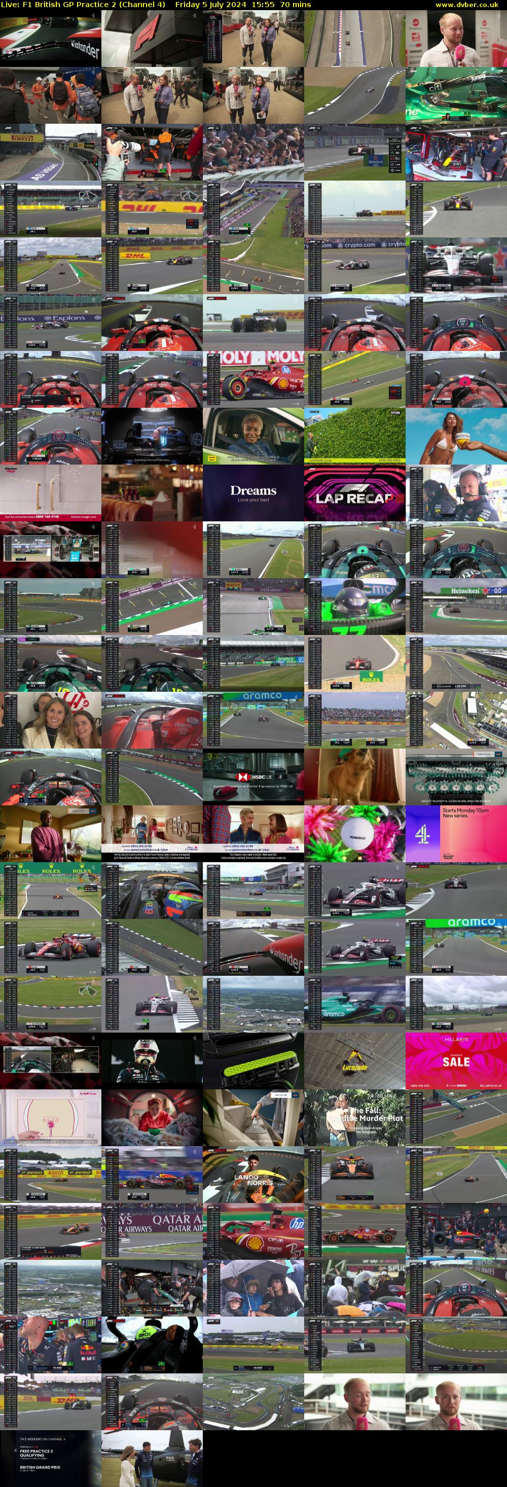 Live: F1 British GP Practice 2 (Channel 4) Friday 5 July 2024 15:55 - 17:05
