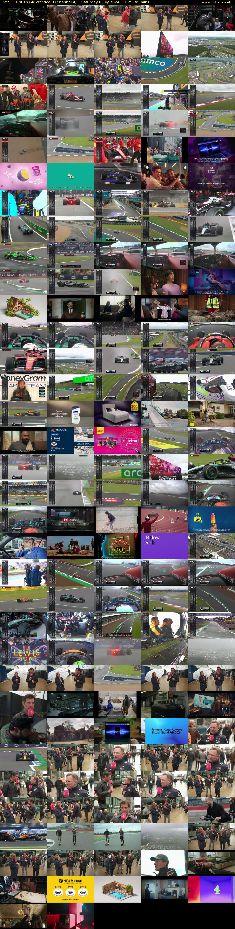 Live: F1 British GP Practice 3 (Channel 4) Saturday 6 July 2024 11:25 - 13:00