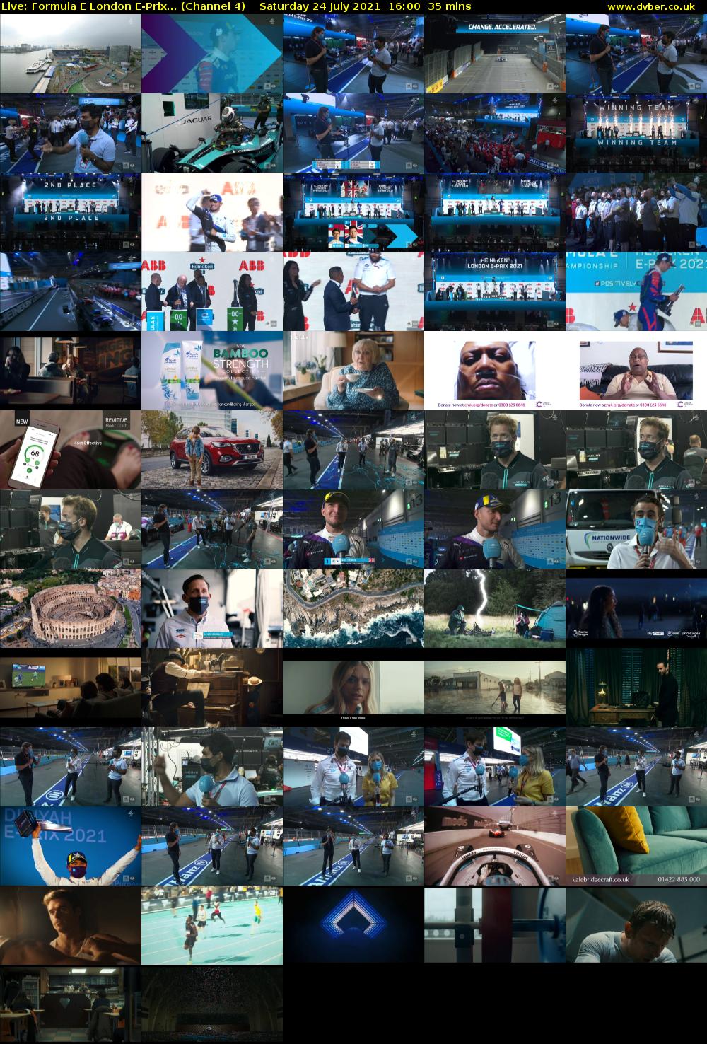 Live: Formula E London E-Prix... (Channel 4) Saturday 24 July 2021 16:00 - 16:35