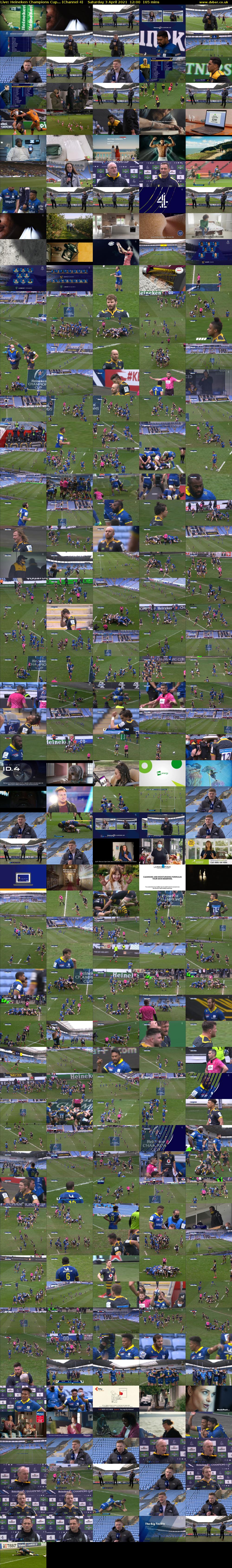 Live: Heineken Champions Cup... (Channel 4) Saturday 3 April 2021 12:00 - 14:45
