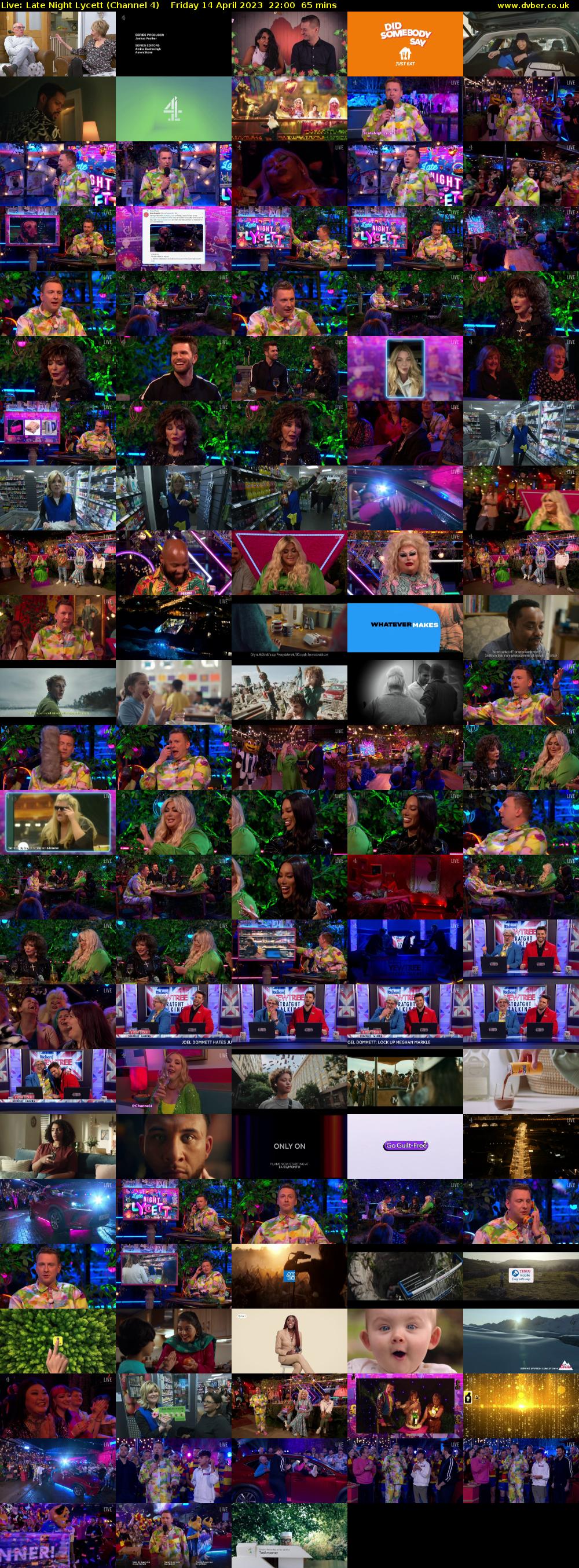 Live: Late Night Lycett (Channel 4) Friday 14 April 2023 22:00 - 23:05