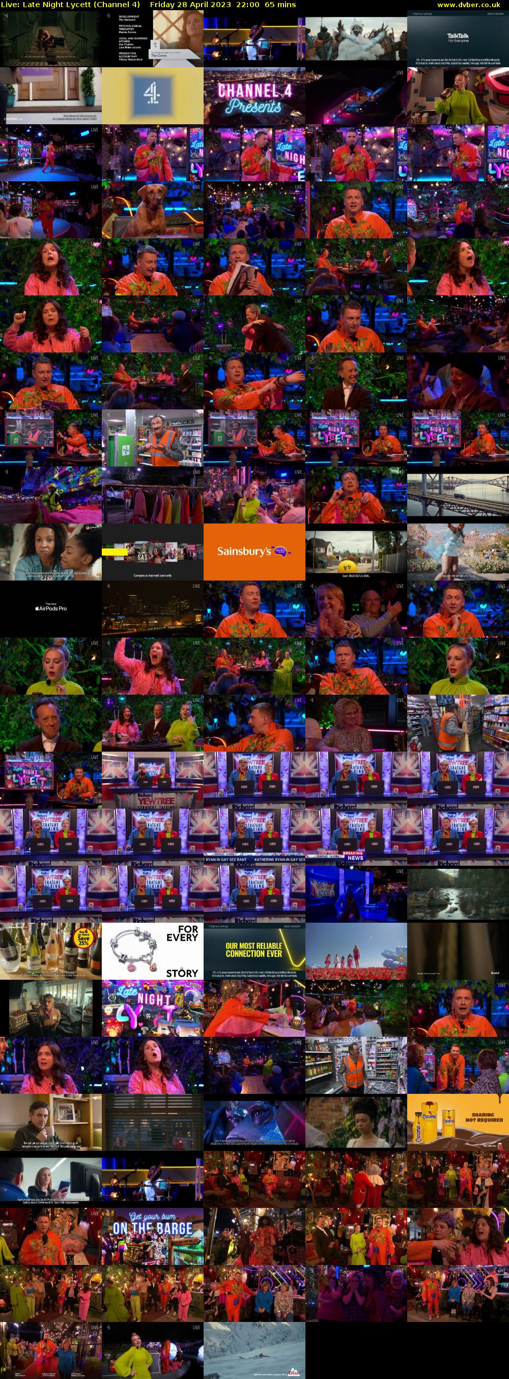Live: Late Night Lycett (Channel 4) Friday 28 April 2023 22:00 - 23:05