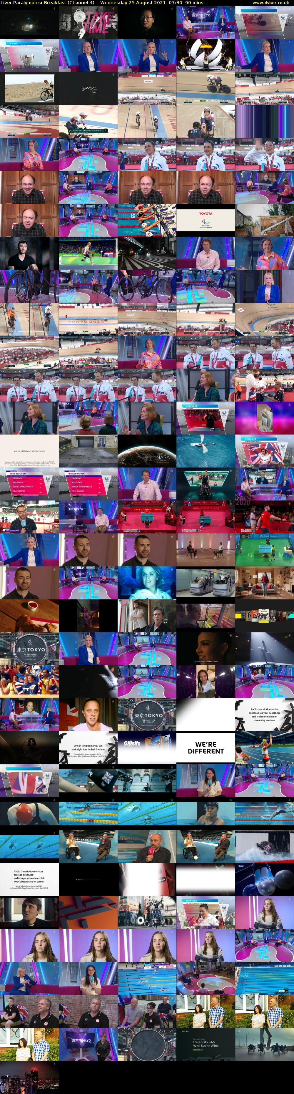 Live: Paralympics: Breakfast (Channel 4) Wednesday 25 August 2021 07:30 - 09:00