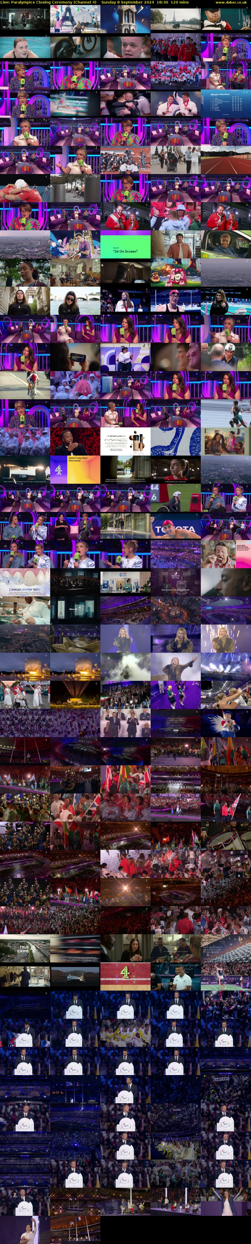 Live: Paralympics Closing Ceremony (Channel 4) Sunday 8 September 2024 18:30 - 20:30