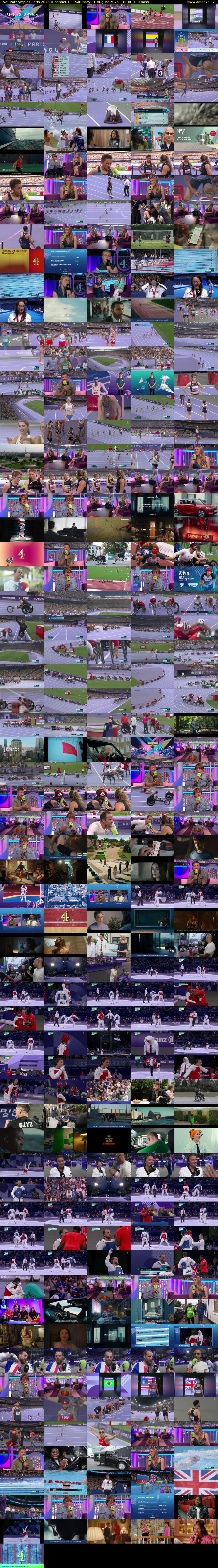 Live: Paralympics Paris 2024 (Channel 4) Saturday 31 August 2024 18:30 - 21:30