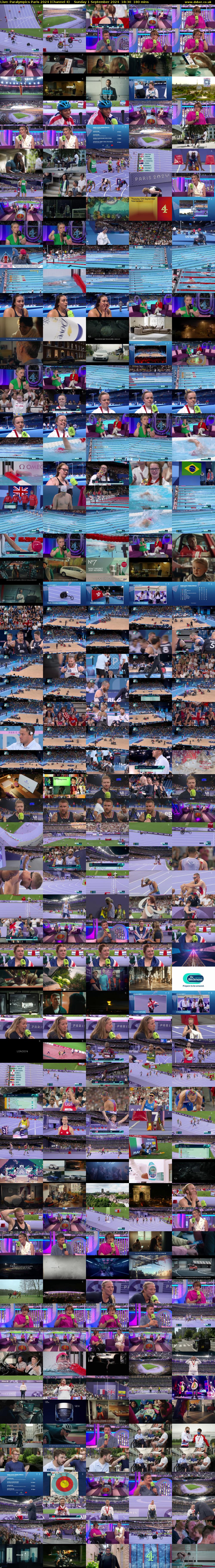 Live: Paralympics Paris 2024 (Channel 4) Sunday 1 September 2024 18:30 - 21:30