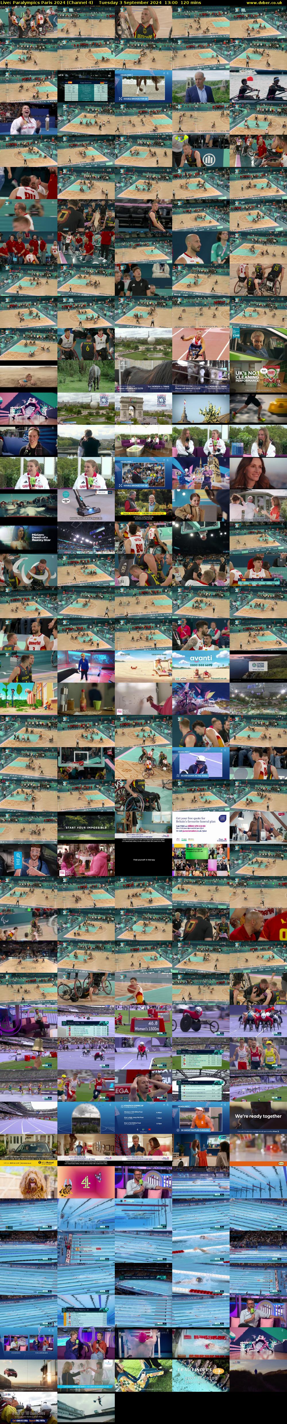 Live: Paralympics Paris 2024 (Channel 4) Tuesday 3 September 2024 13:00 - 15:00