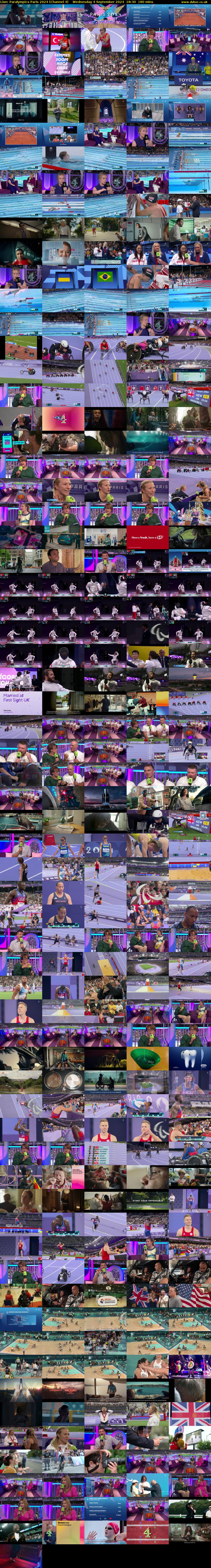 Live: Paralympics Paris 2024 (Channel 4) Wednesday 4 September 2024 18:30 - 21:30
