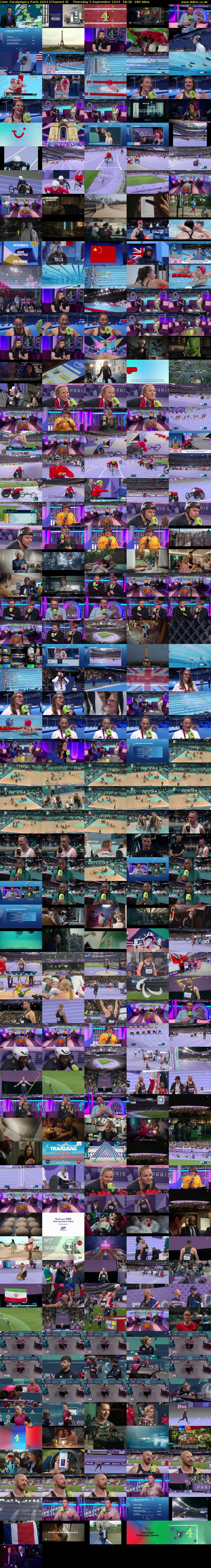 Live: Paralympics Paris 2024 (Channel 4) Thursday 5 September 2024 18:30 - 21:30