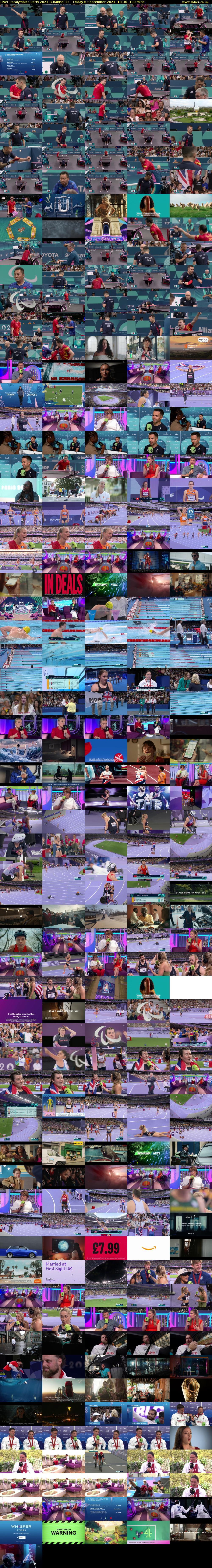 Live: Paralympics Paris 2024 (Channel 4) Friday 6 September 2024 18:30 - 21:30
