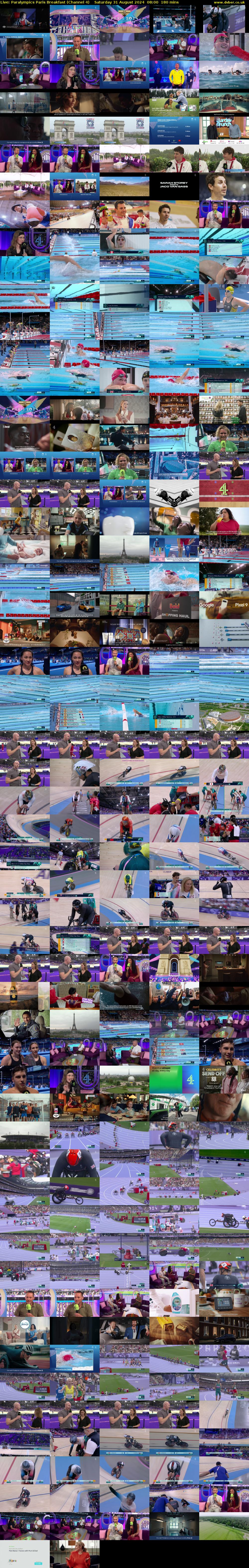 Live: Paralympics Paris Breakfast (Channel 4) Saturday 31 August 2024 08:00 - 11:00