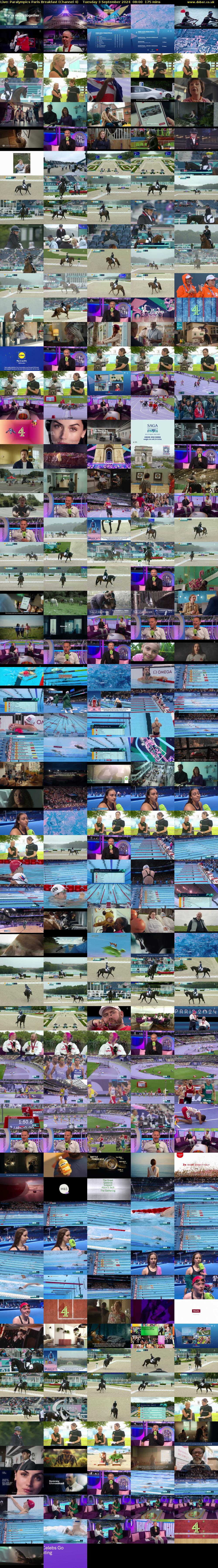 Live: Paralympics Paris Breakfast (Channel 4) Tuesday 3 September 2024 08:00 - 10:55