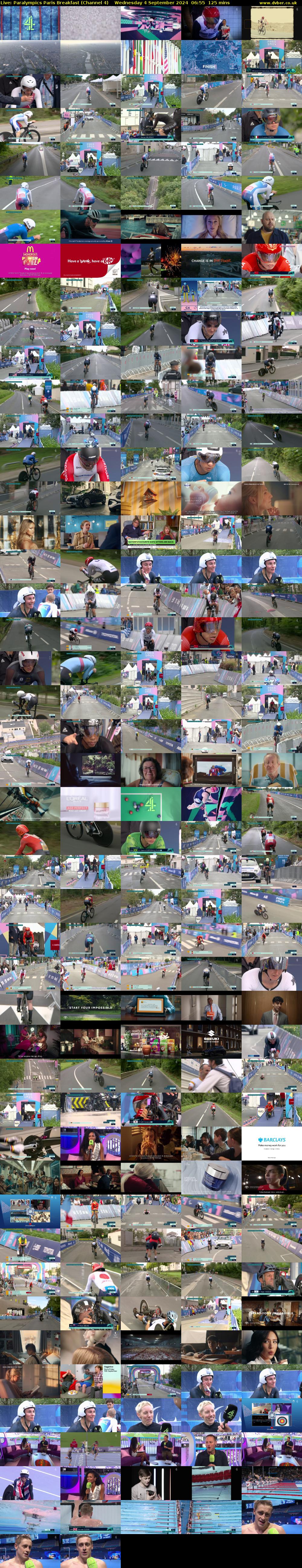 Live: Paralympics Paris Breakfast (Channel 4) Wednesday 4 September 2024 06:55 - 09:00