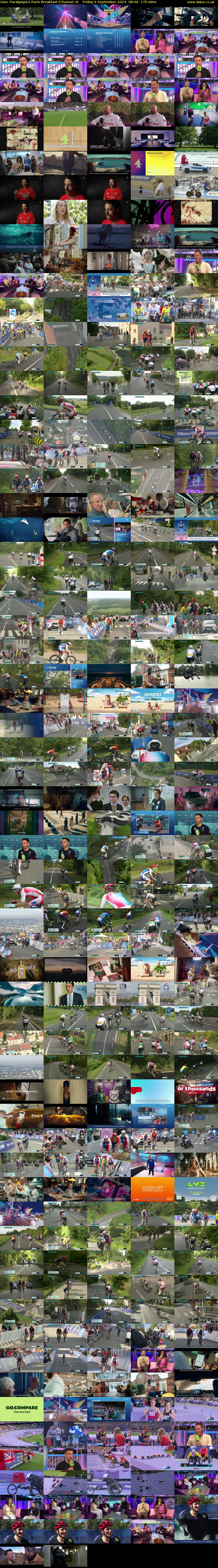 Live: Paralympics Paris Breakfast (Channel 4) Friday 6 September 2024 08:00 - 10:55