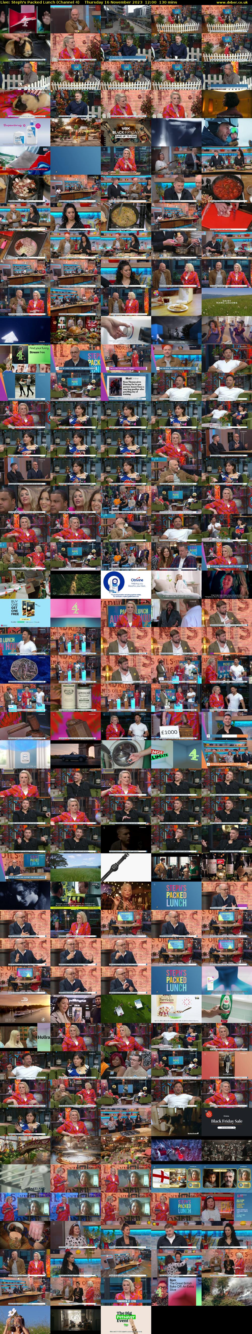 Live: Steph's Packed Lunch (Channel 4) Thursday 16 November 2023 12:00 - 14:10