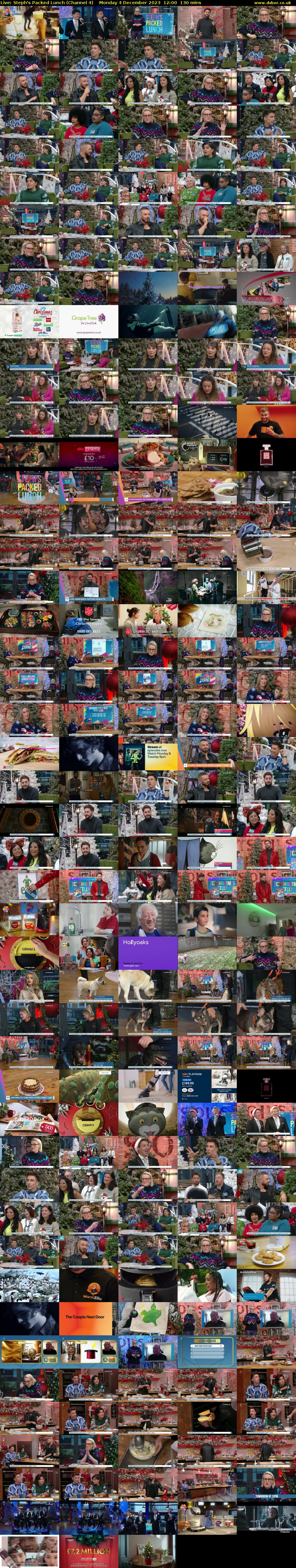 Live: Steph's Packed Lunch (Channel 4) Monday 4 December 2023 12:00 - 14:10