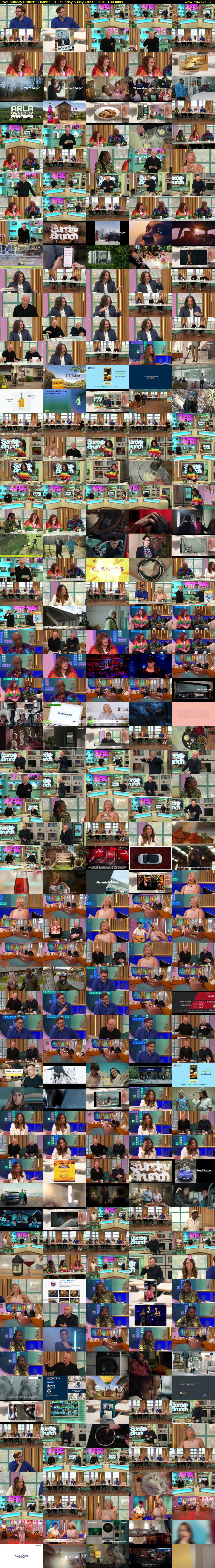 Live: Sunday Brunch (Channel 4) Sunday 5 May 2024 09:30 - 12:30