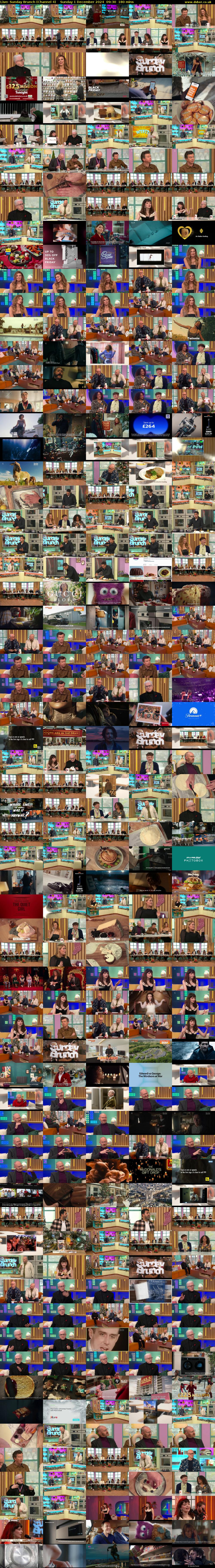 Live: Sunday Brunch (Channel 4) Sunday 1 December 2024 09:30 - 12:30