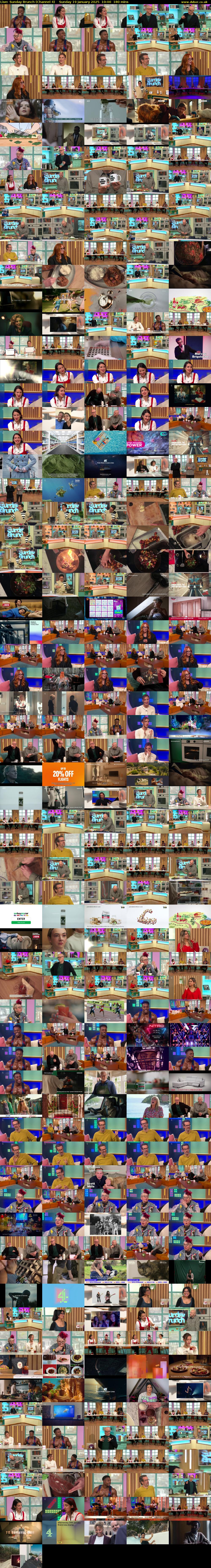 Live: Sunday Brunch (Channel 4) Sunday 19 January 2025 10:00 - 13:00