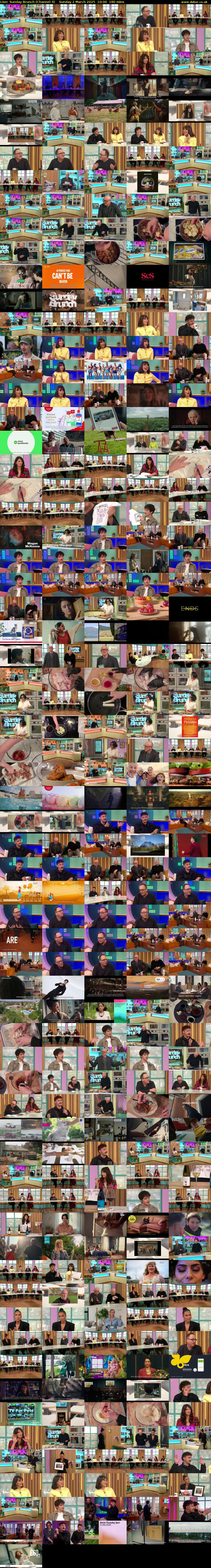 Live: Sunday Brunch (Channel 4) Sunday 2 March 2025 10:00 - 13:00