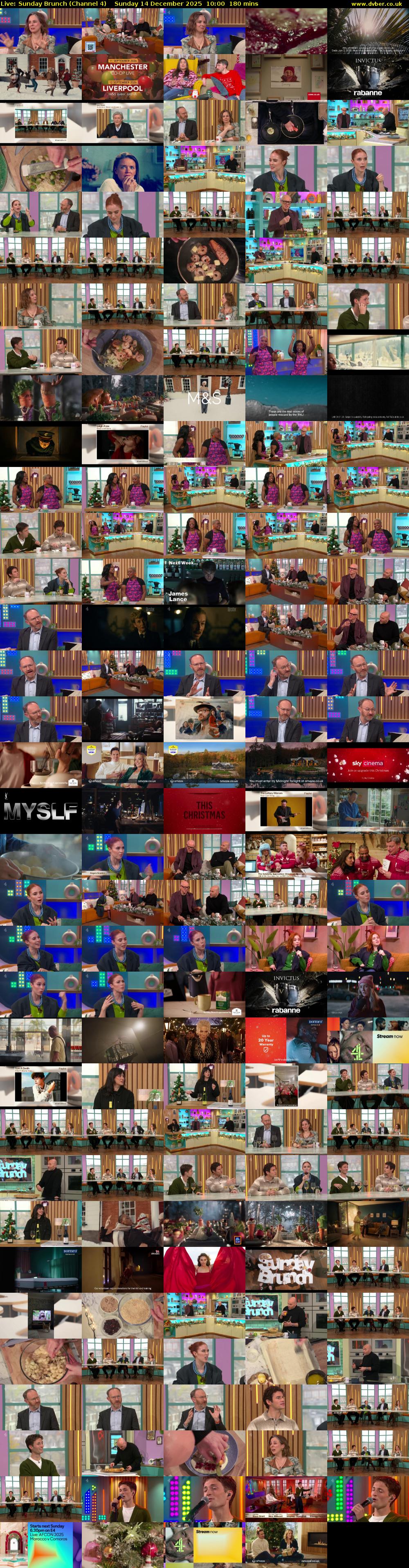 Live: Sunday Brunch (Channel 4) Sunday 14 December 2025 10:00 - 13:00