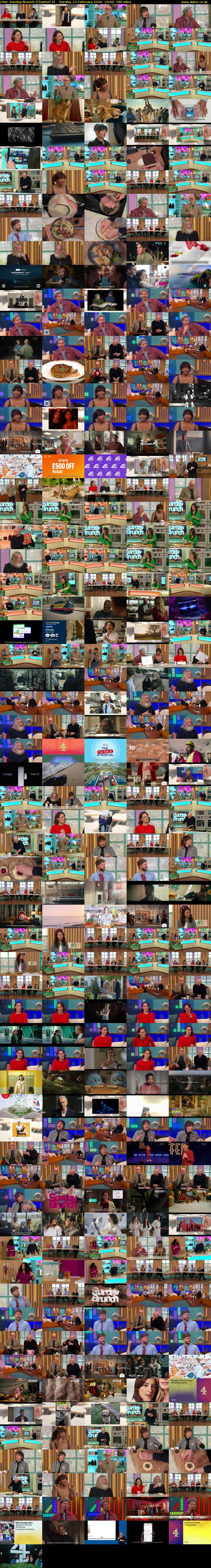 Live: Sunday Brunch (Channel 4) Sunday 15 February 2026 10:00 - 13:00