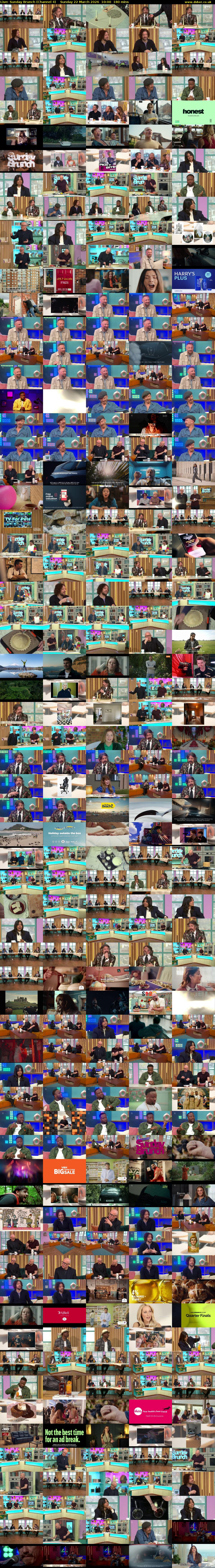 Live: Sunday Brunch (Channel 4) Sunday 22 March 2026 10:00 - 13:00