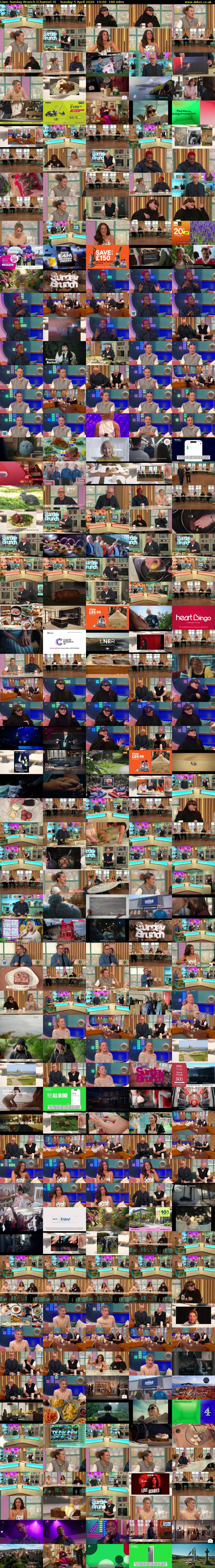 Live: Sunday Brunch (Channel 4) Sunday 5 April 2026 10:00 - 13:00