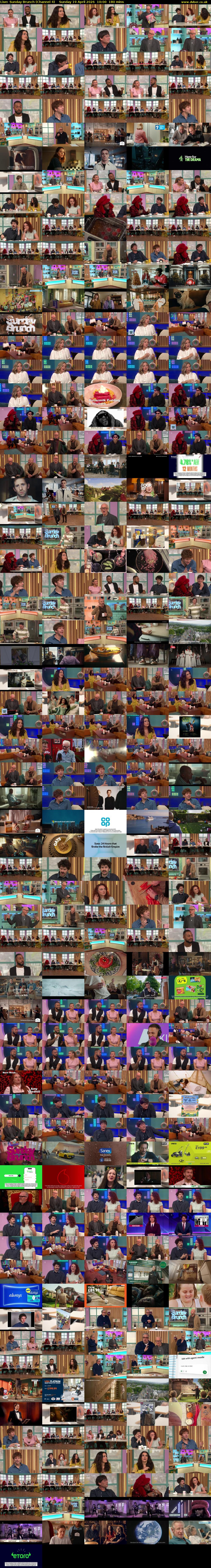 Live: Sunday Brunch (Channel 4) Sunday 19 April 2026 10:00 - 13:00