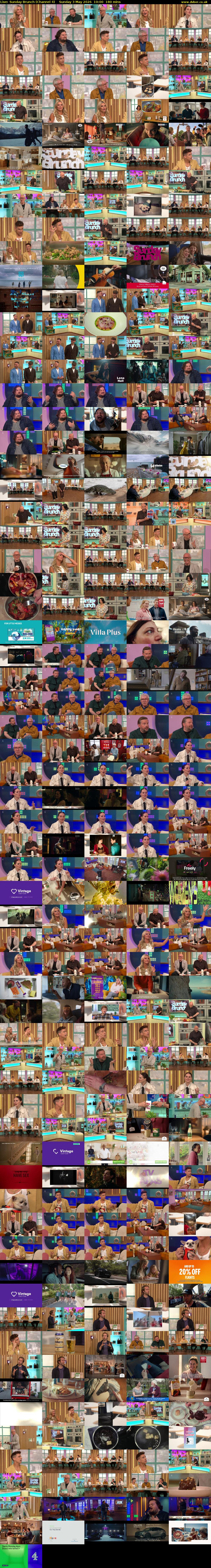 Live: Sunday Brunch (Channel 4) Sunday 3 May 2026 10:00 - 13:00