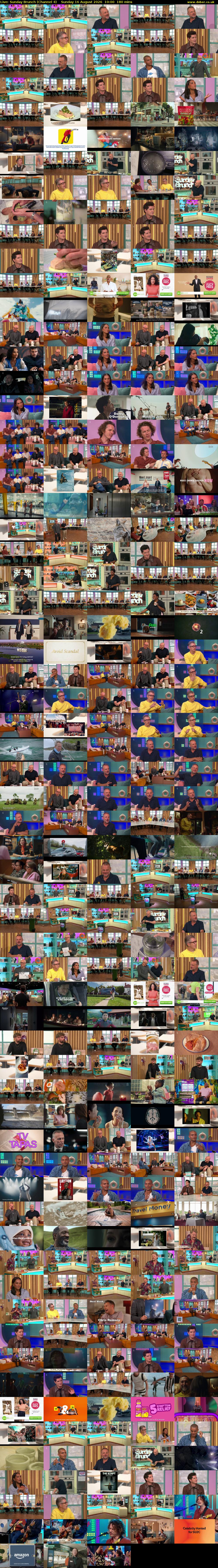 Live: Sunday Brunch (Channel 4) Sunday 16 August 2026 10:00 - 13:00