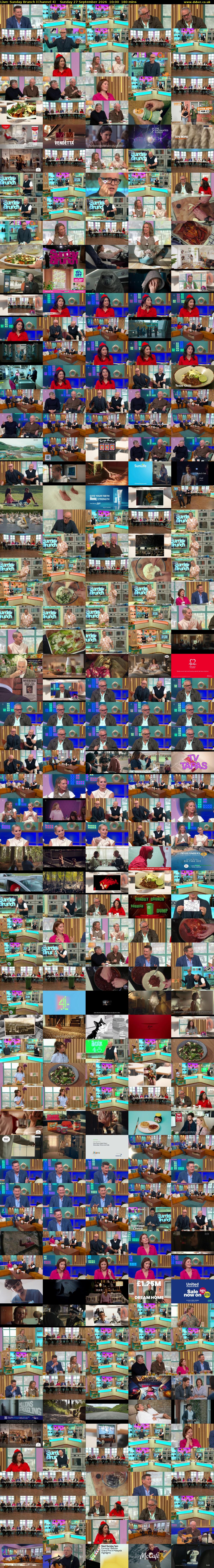 Live: Sunday Brunch (Channel 4) Sunday 27 September 2026 10:00 - 13:00