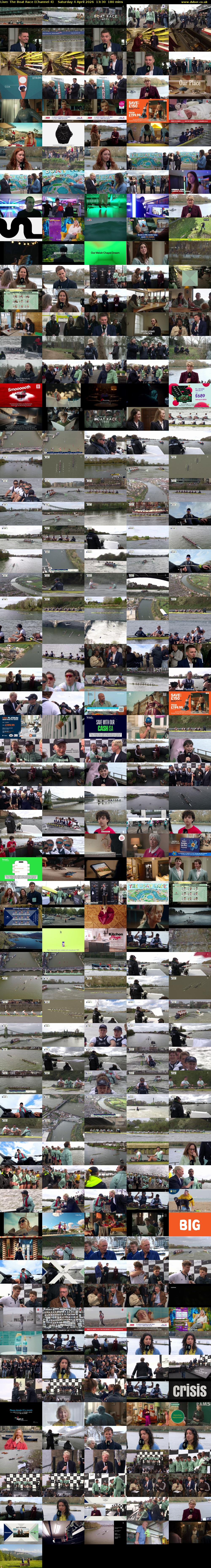 Live: The Boat Race (Channel 4) Saturday 4 April 2026 13:30 - 16:30