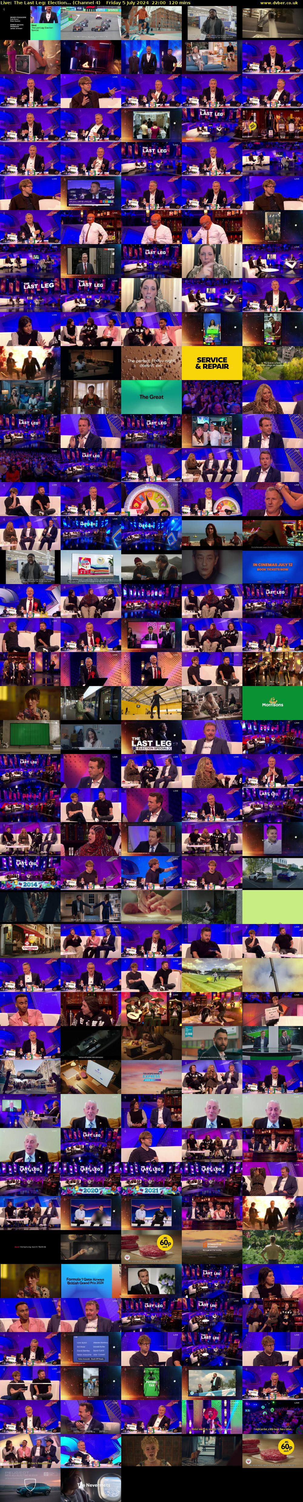 Live: The Last Leg: Election... (Channel 4) Friday 5 July 2024 22:00 - 00:00