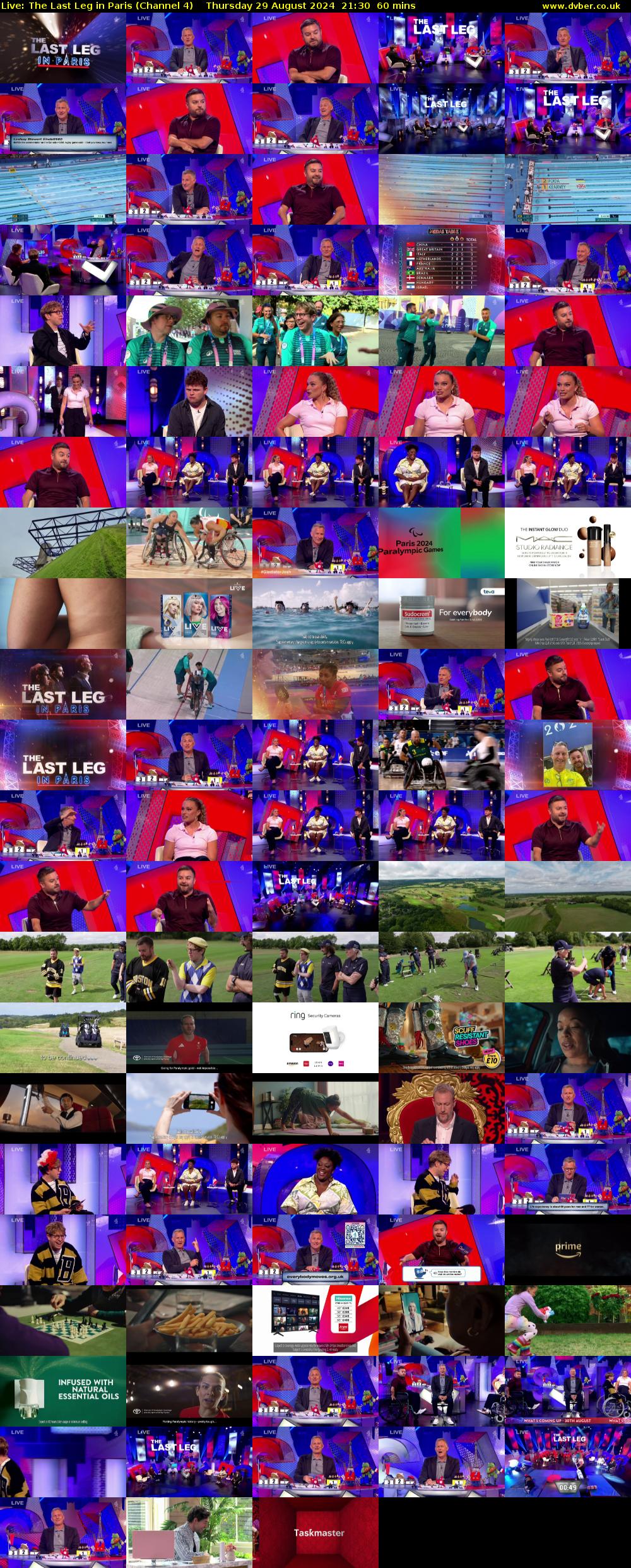 Live: The Last Leg in Paris (Channel 4) Thursday 29 August 2024 21:30 - 22:30