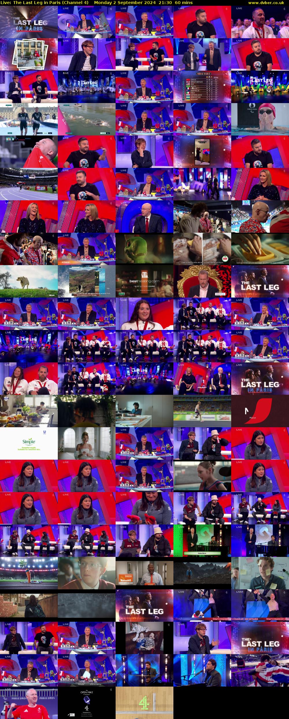 Live: The Last Leg in Paris (Channel 4) Monday 2 September 2024 21:30 - 22:30