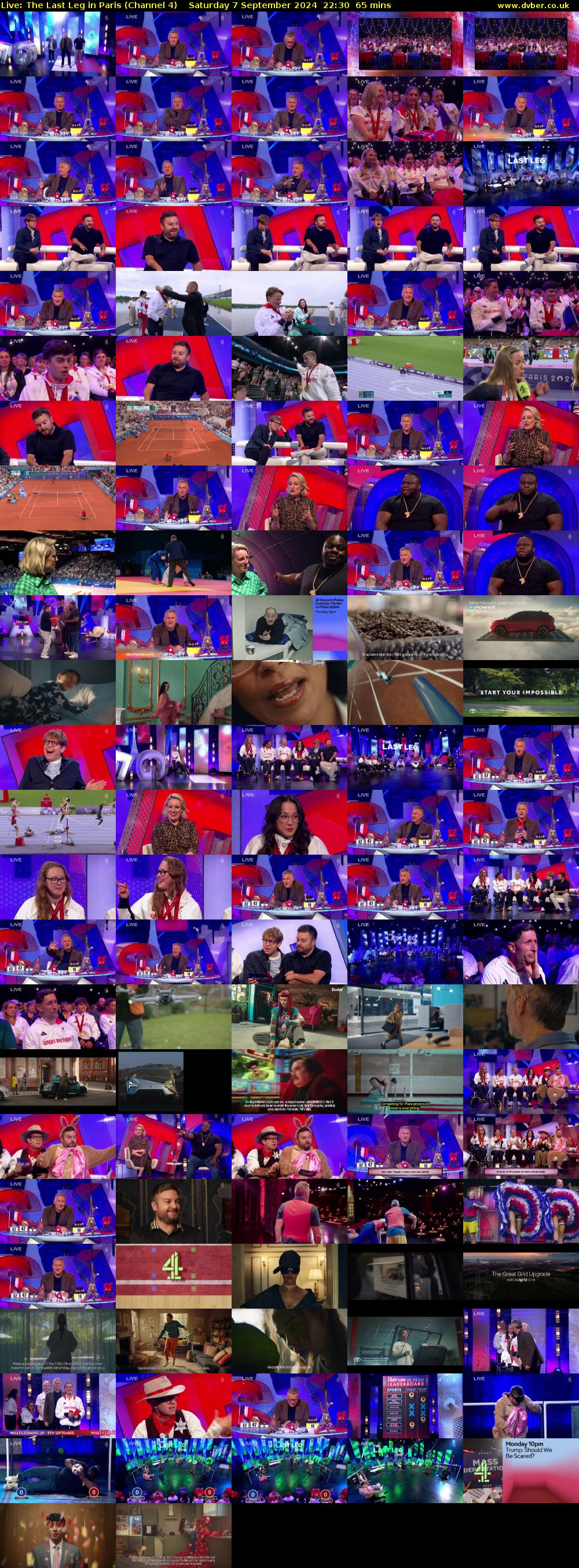 Live: The Last Leg in Paris (Channel 4) Saturday 7 September 2024 22:30 - 23:35