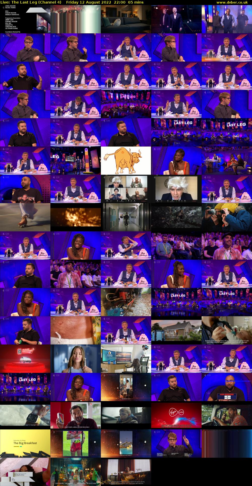 Live: The Last Leg (Channel 4) Friday 12 August 2022 22:00 - 23:05