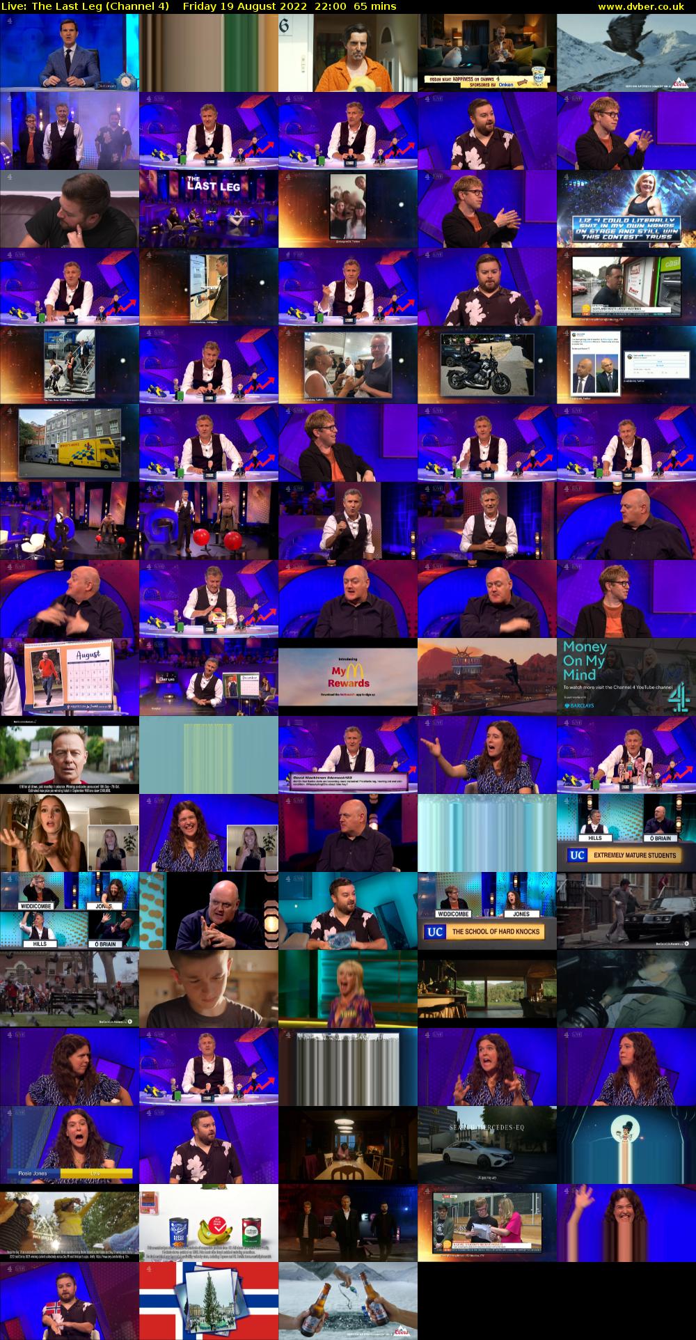 Live: The Last Leg (Channel 4) Friday 19 August 2022 22:00 - 23:05