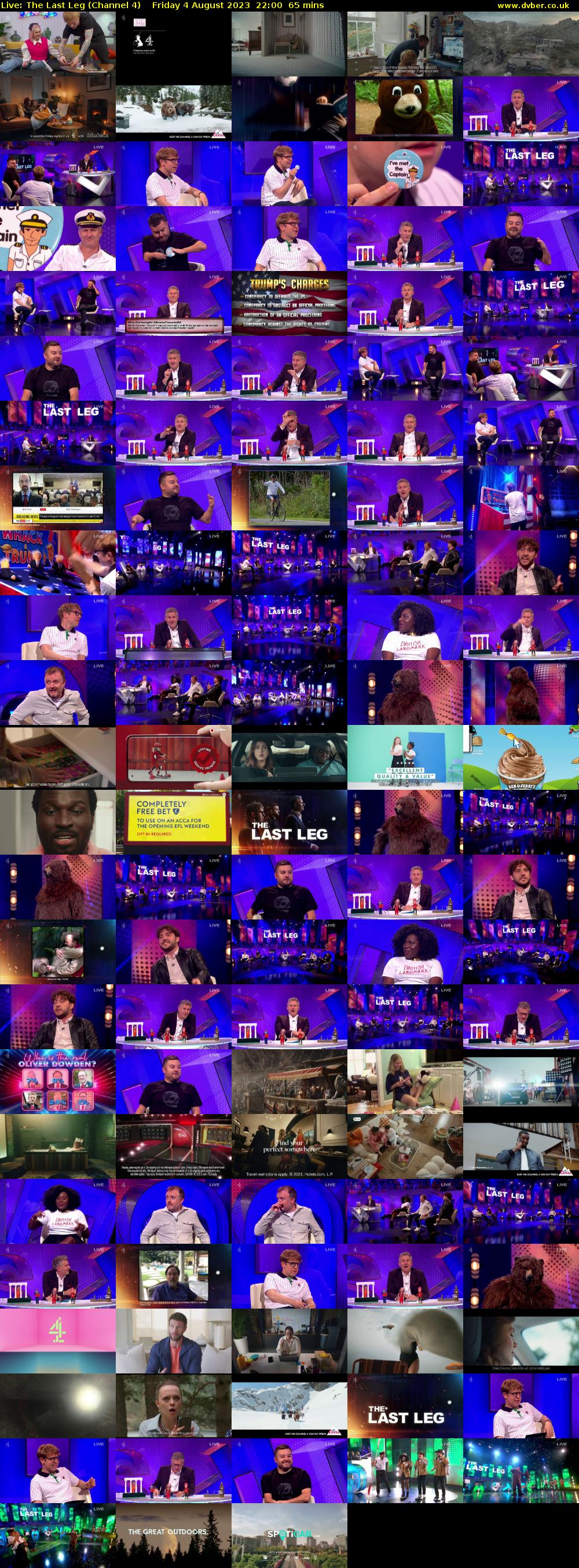 Live: The Last Leg (Channel 4) Friday 4 August 2023 22:00 - 23:05
