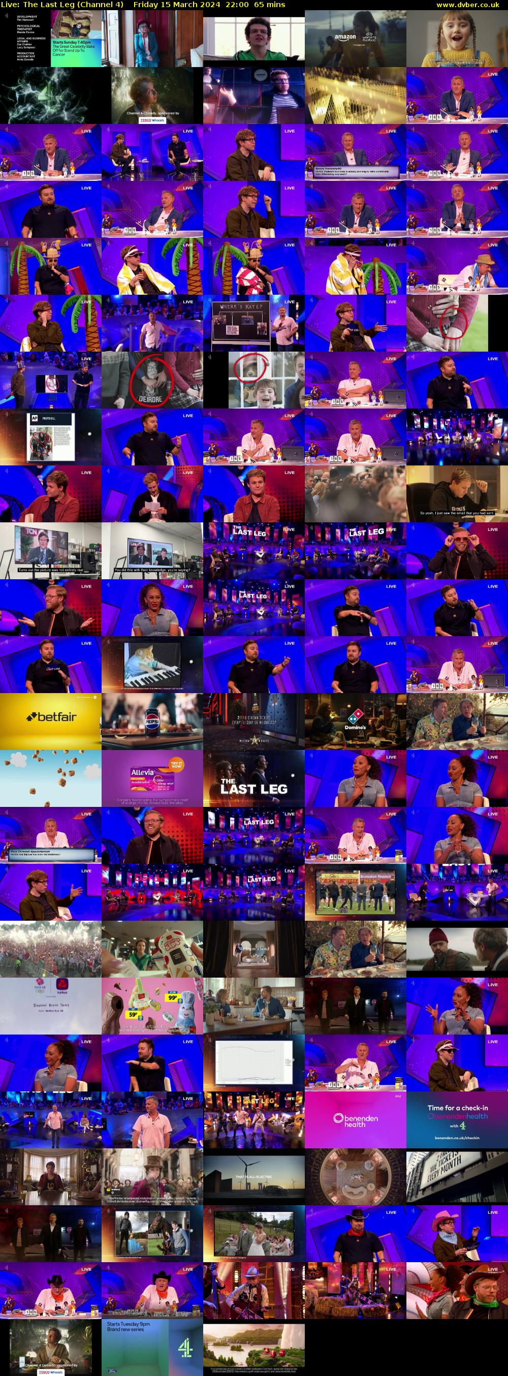 Live: The Last Leg (Channel 4) Friday 15 March 2024 22:00 - 23:05