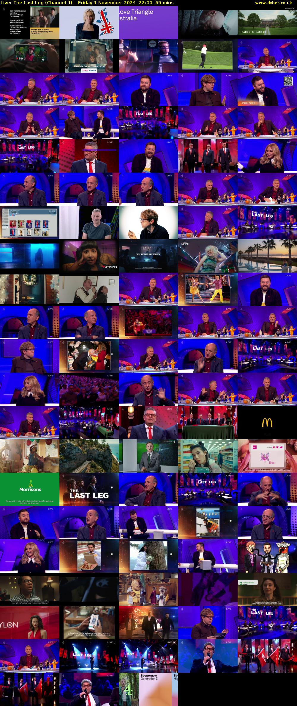 Live: The Last Leg (Channel 4) Friday 1 November 2024 22:00 - 23:05